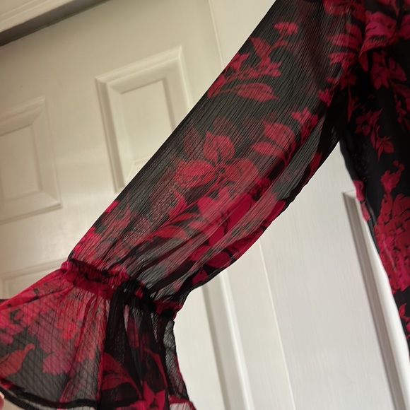 Dress Barn ~ ROZ & ALI sheer blouse NWT - Picture 4 of 5